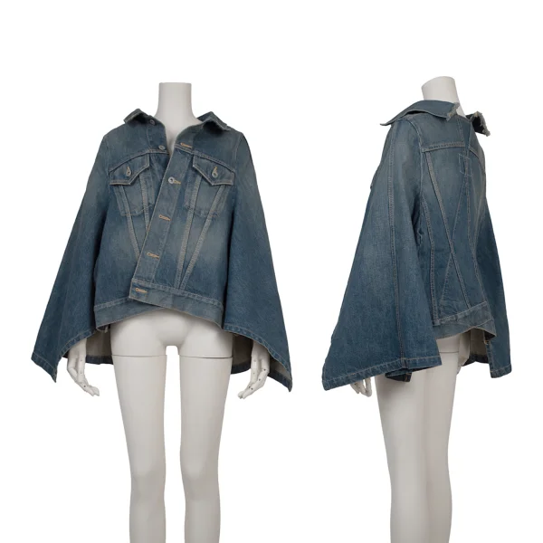 JUNYA WATANABE COMME des GARCONS denim  Reconstructed Cape Style Denim Jacket  Indigo S K-175564_001