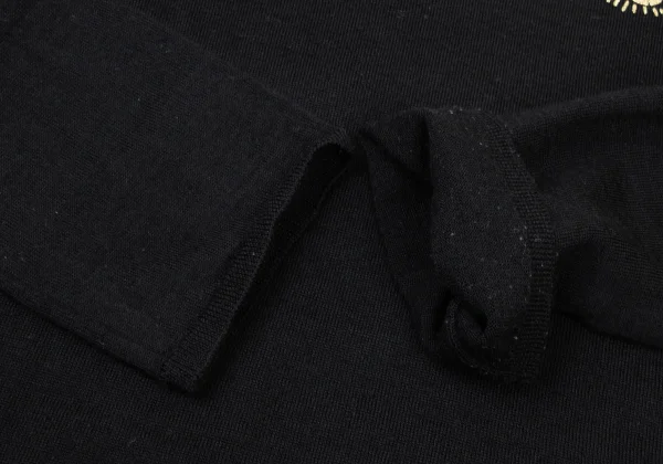 BLACK COMME des GARCONS Switching Hem Eye Print Knit Sweater K-175565_007