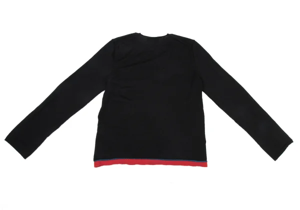 BLACK COMME des GARCONS Switching Hem Eye Print Knit Sweater K-175565_011
