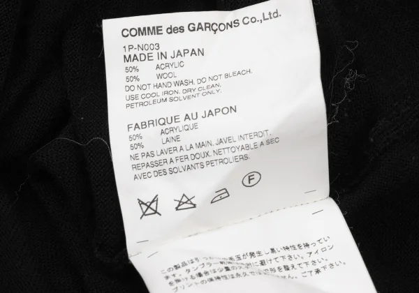 BLACK COMME des GARCONS Switching Hem Eye Print Knit Sweater K-175565_013