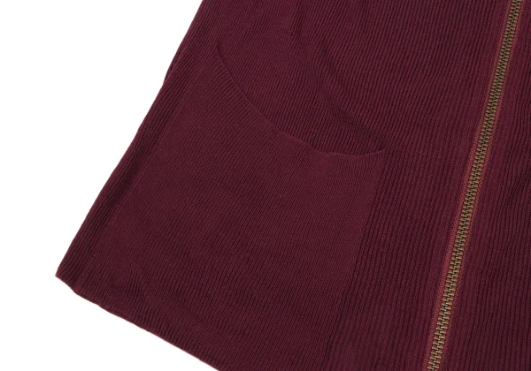 Jean Paul GAULTIER FEMME Rayon Double Zip Ribbed Knit Top K-175569_011
