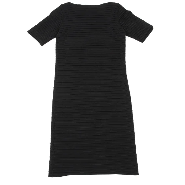 GUCCI Rayon Blend Horizontal Rib Design Short Sleeved Tunic K-175571_008