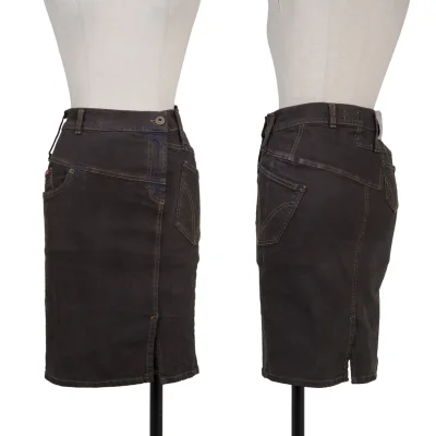 D&G Cotton Blend Stretch Denim Skirt