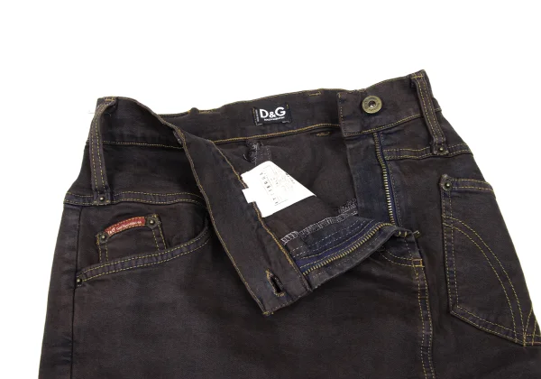 D&G Cotton Blend Stretch Denim Skirt K-175574_005