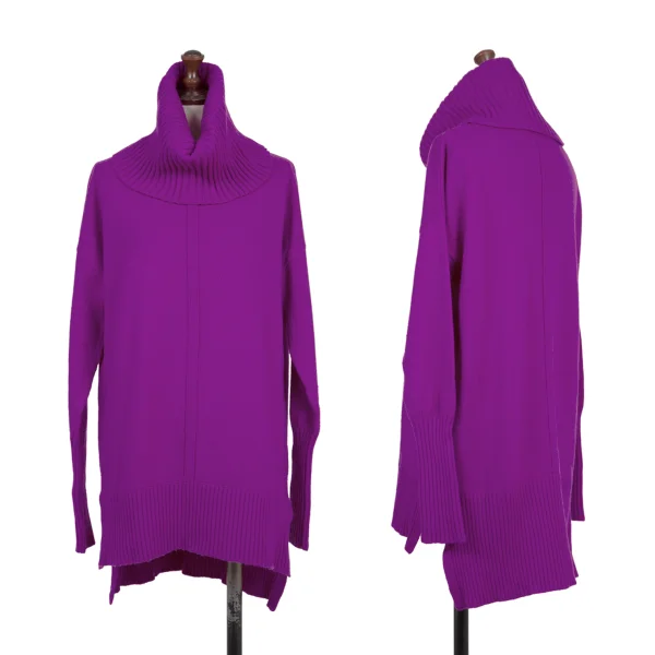 DVF STUDIO Cashmere Blend Wool Turtleneck Knit Sweater Purple P K-175578_001