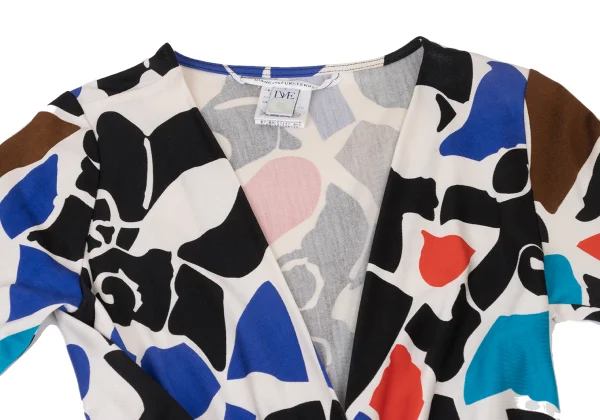 DIANE VON FURSTENBERG Silk Graphic Print Wrap Long Cardigan K-175579_003