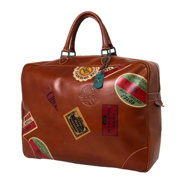 Jean Paul GAULTIER Sticker Printed Bag Brown  K-175582_001