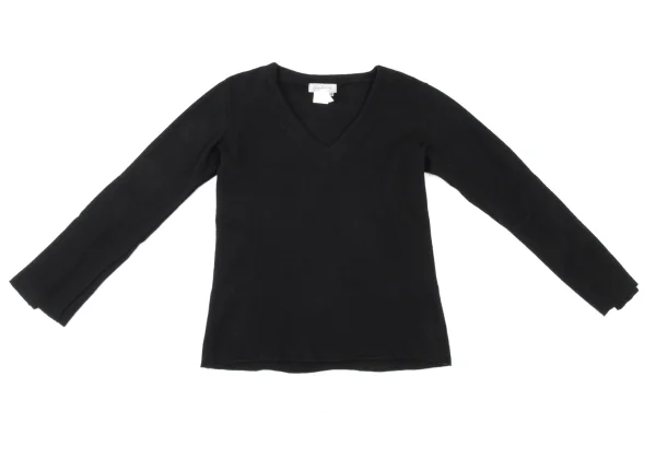 Yohji Yamamoto FEMME Flare Sleeves V Neck Knit Sweater K-175583_002