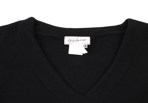Yohji Yamamoto FEMME Flare Sleeves V Neck Knit Sweater K-175583_004