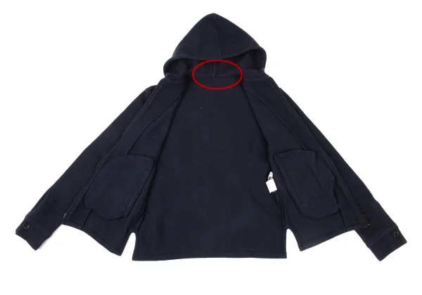Yohji Yamamoto FEMME Cashmere Blended Knit Hoodie K-175584_012