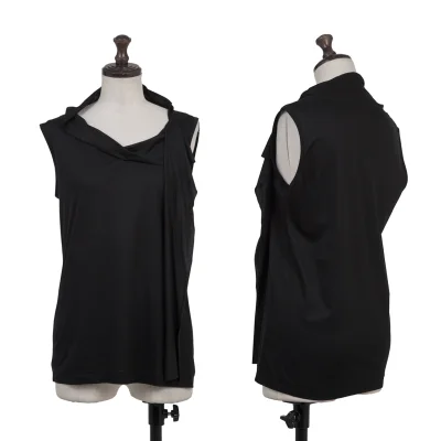 Yohji Yamamoto FEMME Neck Design Stretch Sleeveless Top