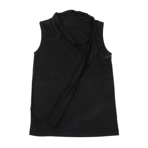 Yohji Yamamoto FEMME Neck Design Stretch Sleeveless Top K-175587_002