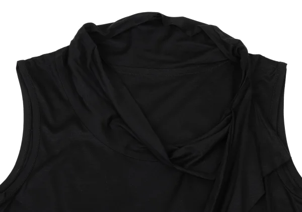 Yohji Yamamoto FEMME Neck Design Stretch Sleeveless Top K-175587_004