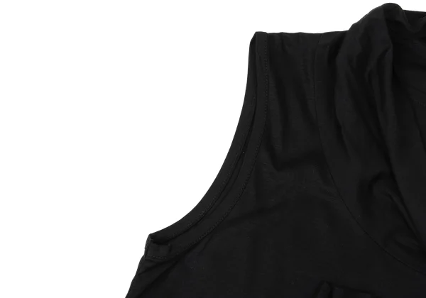 Yohji Yamamoto FEMME Neck Design Stretch Sleeveless Top K-175587_006