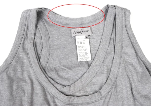 Yohji Yamamoto FEMME Layered Lame Tank top K-175588_004