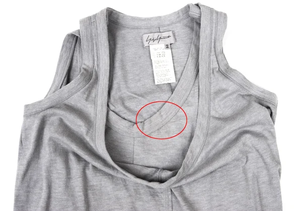 Yohji Yamamoto FEMME Layered Lame Tank top K-175588_006