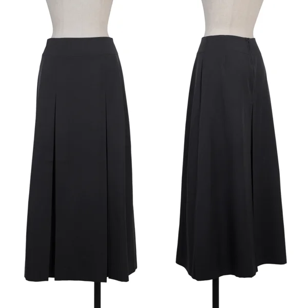 Yohji Yamamoto FEMME Wool Darted A-line skirt Charcoal XS K-175594_001