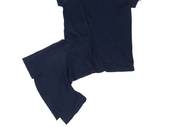 Yohji Yamamoto NOIR Cotton Asymmetry Hem Stretch T-shirt K-175596_006