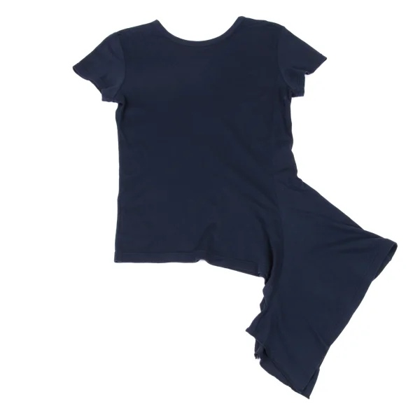 Yohji Yamamoto NOIR Cotton Asymmetry Hem Stretch T-shirt K-175596_009