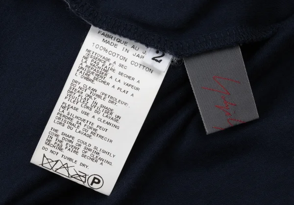 Yohji Yamamoto NOIR Cotton Asymmetry Hem Stretch T-shirt K-175596_011