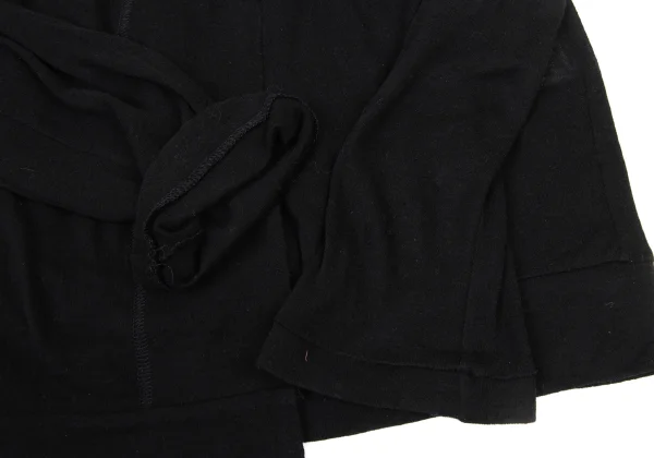 Yohji Yamamoto NOIR Cotton Front Wrap Layered Design Cardigan K-175598_009