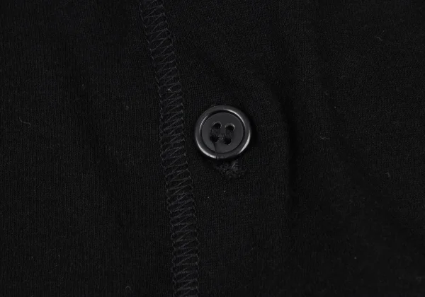 Yohji Yamamoto NOIR Cotton Front Wrap Layered Design Cardigan K-175598_011
