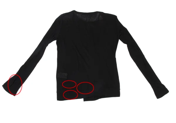 Yohji Yamamoto NOIR Cotton Front Wrap Layered Design Cardigan K-175598_015