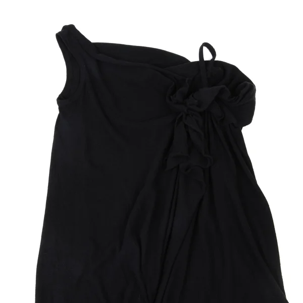 Yohji Yamamoto NOIR Cotton Asymmetry Shoulder Design Knit Top K-175599_003