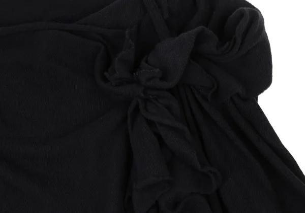 Yohji Yamamoto NOIR Cotton Asymmetry Shoulder Design Knit Top K-175599_005