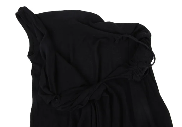 Yohji Yamamoto NOIR Cotton Asymmetry Shoulder Design Knit Top K-175599_006