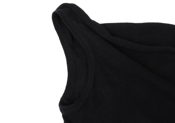 Yohji Yamamoto NOIR Cotton Asymmetry Shoulder Design Knit Top K-175599_007