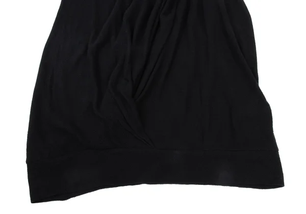 Yohji Yamamoto NOIR Cotton Asymmetry Shoulder Design Knit Top K-175599_008