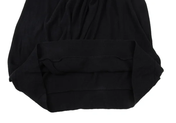 Yohji Yamamoto NOIR Cotton Asymmetry Shoulder Design Knit Top K-175599_010