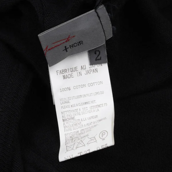 Yohji Yamamoto NOIR Cotton Asymmetry Shoulder Design Knit Top K-175599_014