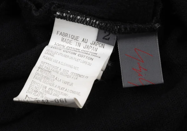 Yohji Yamamoto NOIR Cotton Switching Design Knit Cami Top K-175600_014