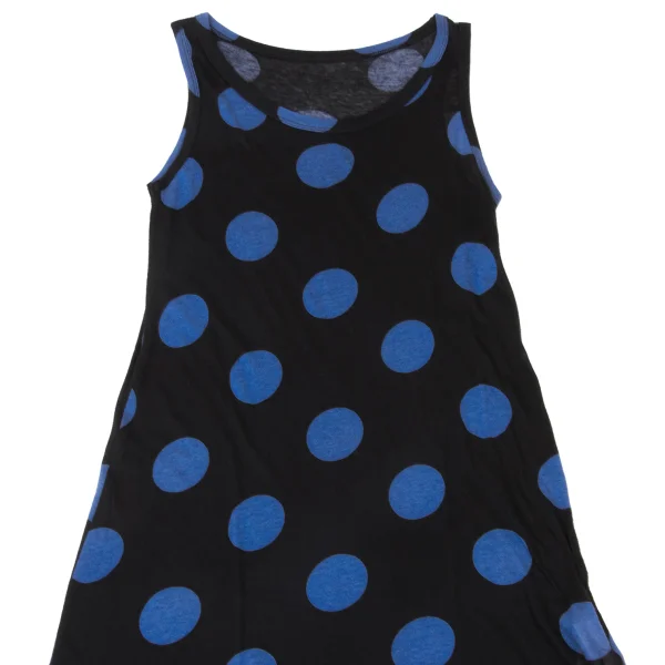 Yohji Yamamoto NOIR Cotton Rayon Dot Print Sleeveless Dress K-175601_003