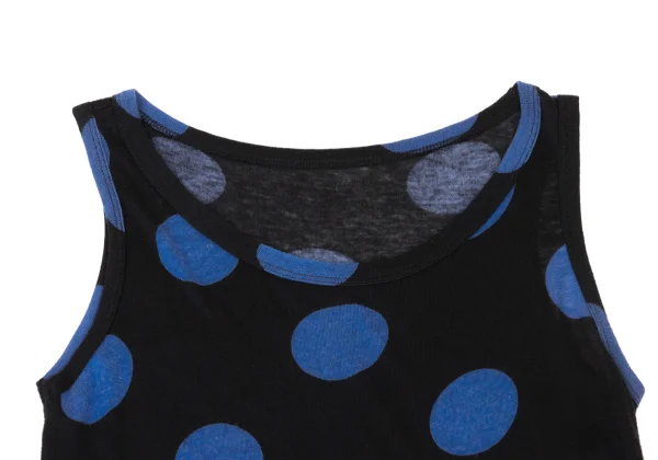 Yohji Yamamoto NOIR Cotton Rayon Dot Print Sleeveless Dress K-175601_004