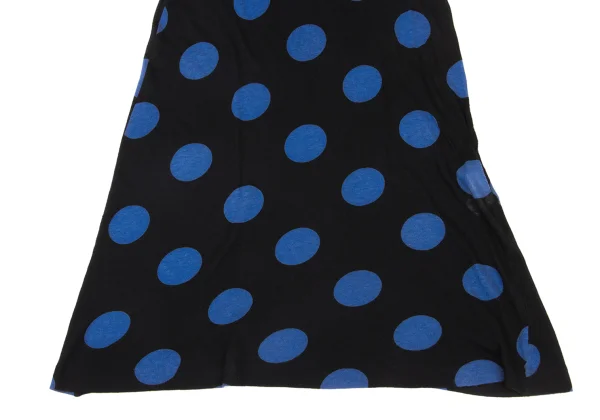 Yohji Yamamoto NOIR Cotton Rayon Dot Print Sleeveless Dress K-175601_006