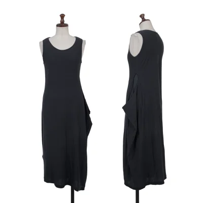 Yohji Yamamoto NOIR Cotton Rib Layered Asymmetry Sleeveless Dress