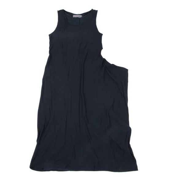 Yohji Yamamoto NOIR Cotton Rib Layered Asymmetry Sleeveless Dress K-175602_002