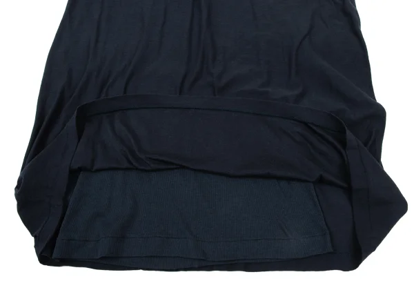 Yohji Yamamoto NOIR Cotton Rib Layered Asymmetry Sleeveless Dress K-175602_008