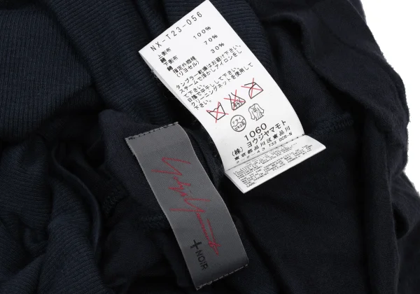 Yohji Yamamoto NOIR Cotton Rib Layered Asymmetry Sleeveless Dress K-175602_019