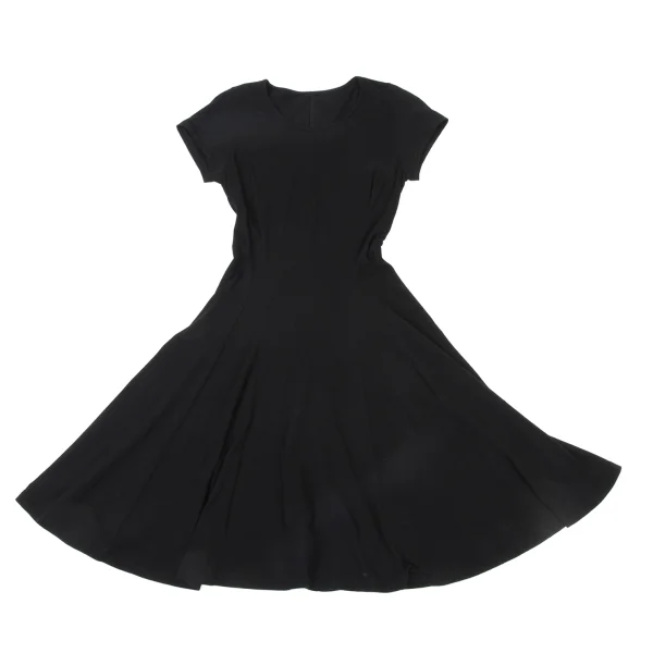 Yohji Yamamoto NOIR Cotton Blend Short Sleeve Stretch Dress K-175603_002