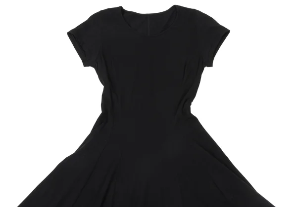 Yohji Yamamoto NOIR Cotton Blend Short Sleeve Stretch Dress K-175603_003