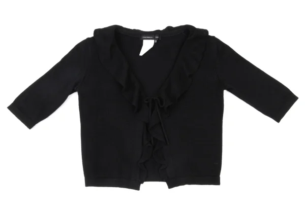 Yohji Yamamoto NOIR Cotton Frill Design Knit Cardigan K-175604_002