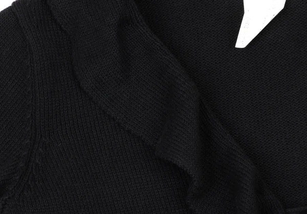 Yohji Yamamoto NOIR Cotton Frill Design Knit Cardigan K-175604_005