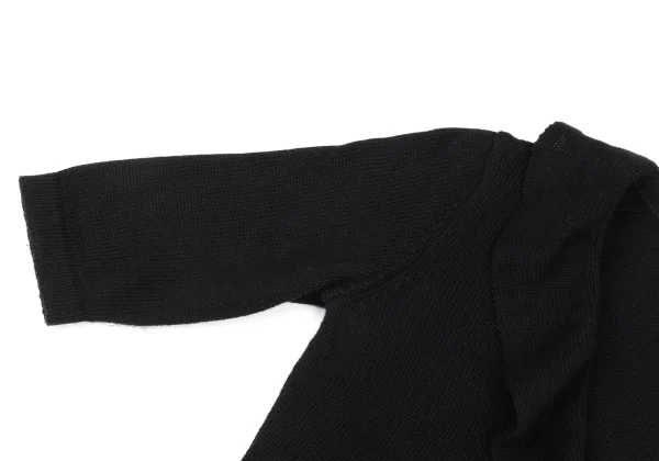 Yohji Yamamoto NOIR Cotton Frill Design Knit Cardigan K-175604_006