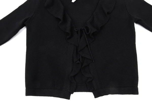 Yohji Yamamoto NOIR Cotton Frill Design Knit Cardigan K-175604_008
