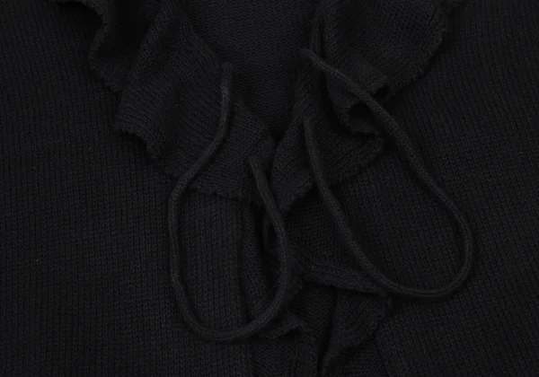 Yohji Yamamoto NOIR Cotton Frill Design Knit Cardigan K-175604_009