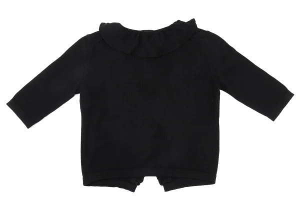 Yohji Yamamoto NOIR Cotton Frill Design Knit Cardigan K-175604_011